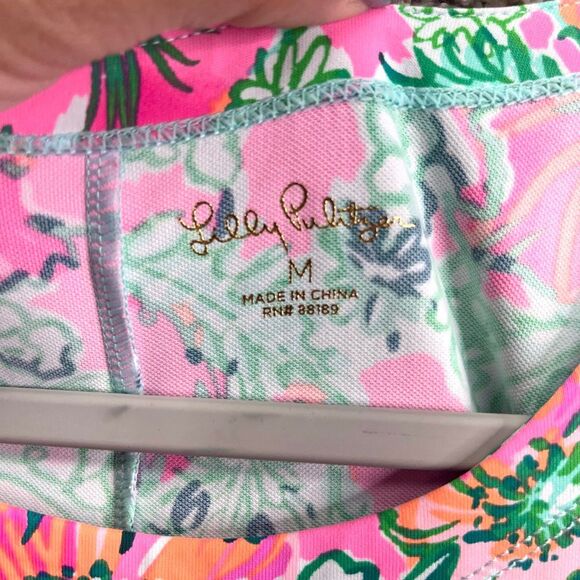 Lilly Pulitzer Dress Women’s Medium Solia UPF 50+ Perfect Poppy Floral Print - Picture 3 of 9